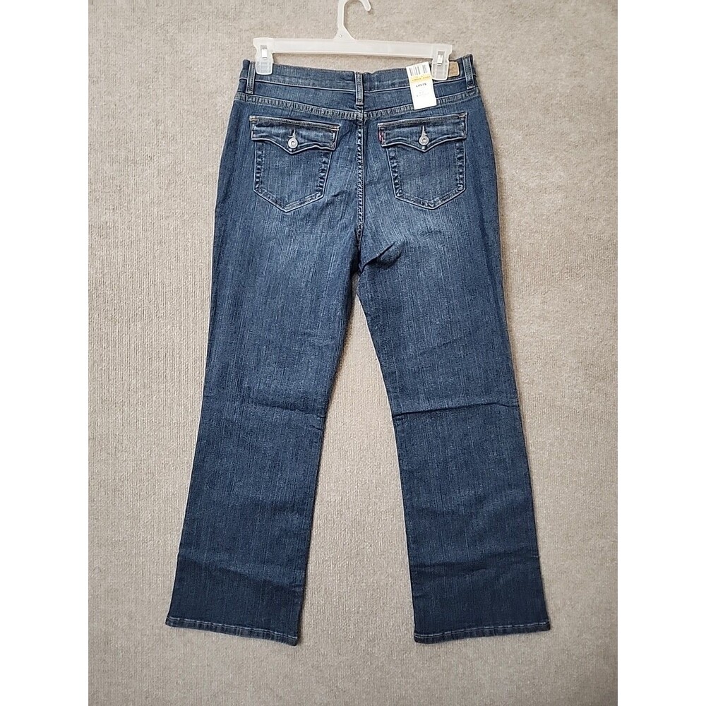 Levis 512 Perfectly Slimming Bootcut Jeans Women 16 Blue Medium Wash Stretch NEW - Picture 6 of 10